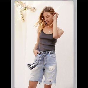 Heartbreaker Long Jean Shorts Size 26 New